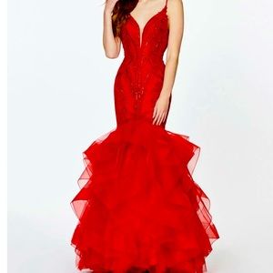 Sherri Hill Red Prom Dress